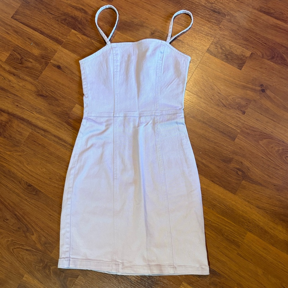 NWT H&M Divided Spaghetti Strap Mini Dress. Color is light purple.